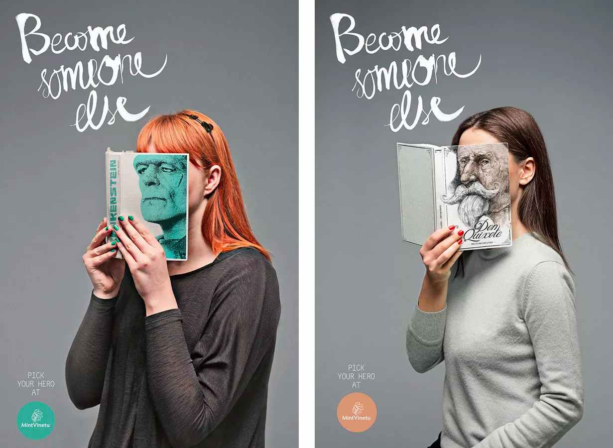 Mint Vinetu Bookstore: Become Someone Else, Gediminas Saulis Graphic Design